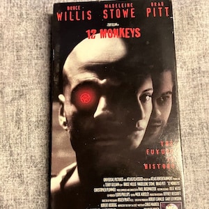 12 Monkeys Vintage VHS Film Classic Cassette Movie Thriller Action Brad Pitt
