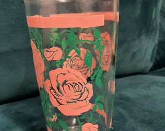 Libbey Rose Bouquet Glass Tumblers, Set of 3; Vintage Gold and White Rose  Decorated 10 Oz Glasses, 1960s - Etsy