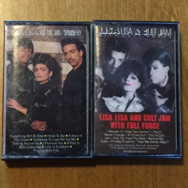 Lisa Lisa and Cult Jam Vintage Audio Tapes Spanish Fly and With Full Force Iconic 1980s Albums Classic Tunes