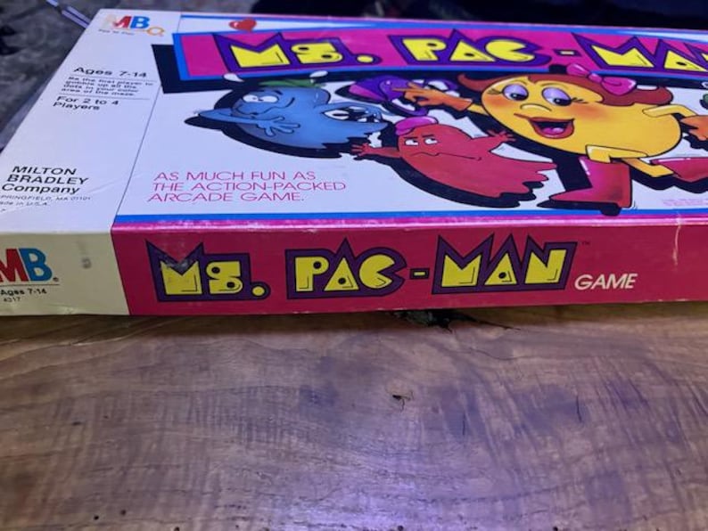Ms Pac Game Ms. Pac Man Vintage Arcade Themed Board Game Milton Bradley - Etsy