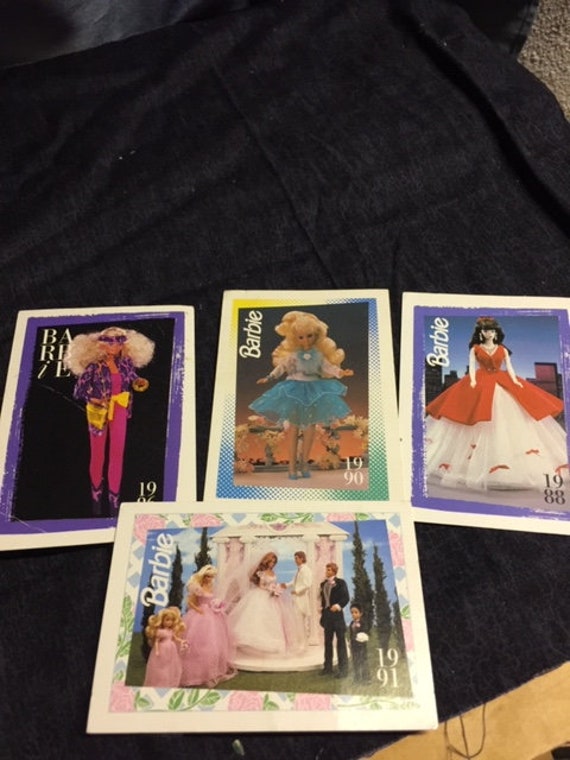 Barbie Vintage Collector Cards Set of 4 Etsy