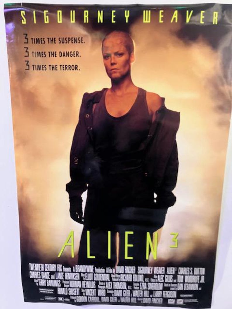 Alien 3 Sigourney Weaver Original 1990s Film Poster Collectible - Etsy