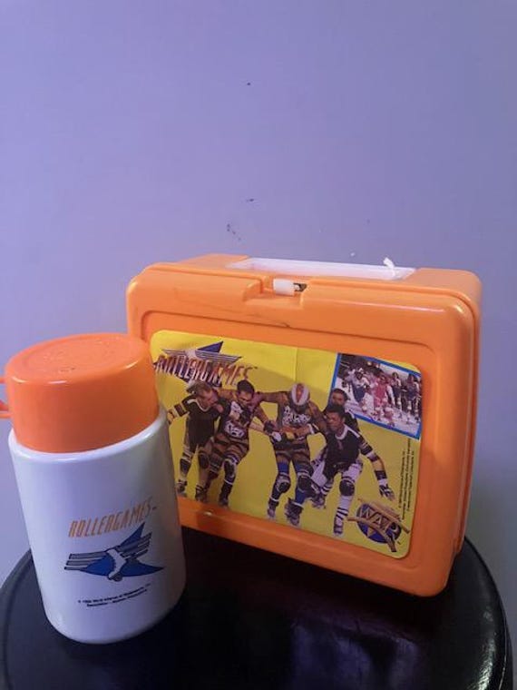 Rollergames Iconic Vintage 1980s Plastic Lunch Box and Thermos