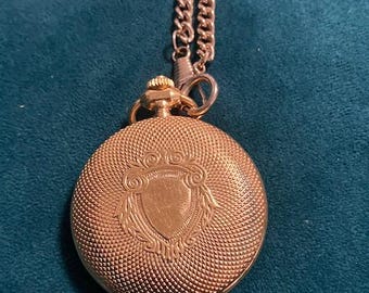 Dufonte Lucien Piccard Pocket Watch Vintage Timepiece on Chain