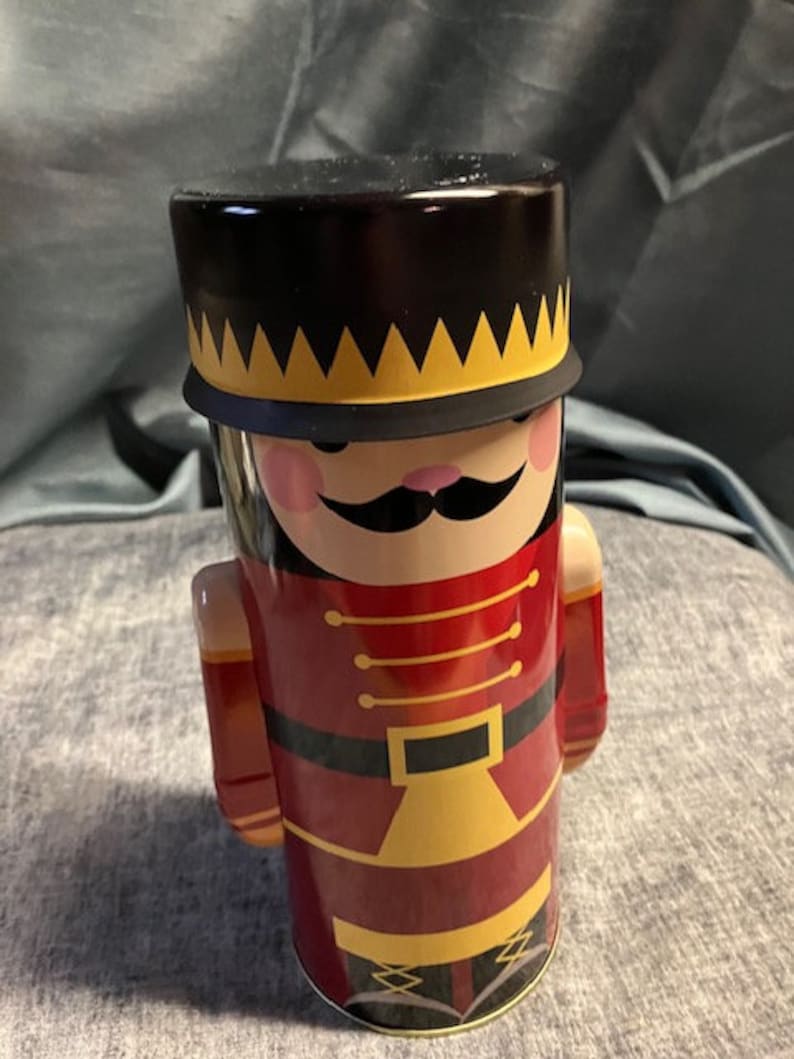 Traditional Christmas Harry London Style Nutcracker Tin Red Decorative