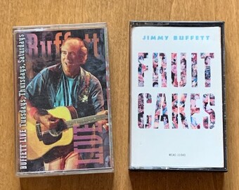 Jimmy Buffet Vintage Audi Cassette Tapes Live and Fruit Cakes