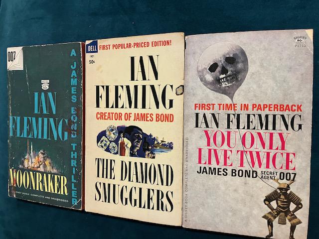 Ian Fleming James Bond 007 Paperbacks You Only Live Twice Etc. Set of 3 Classic Spy Thrillers