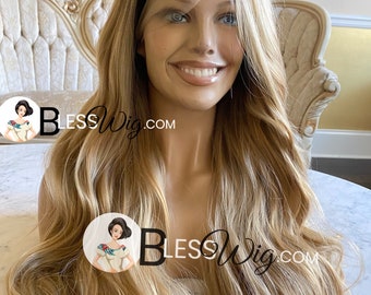 Blonde Lace Front Wig Etsy