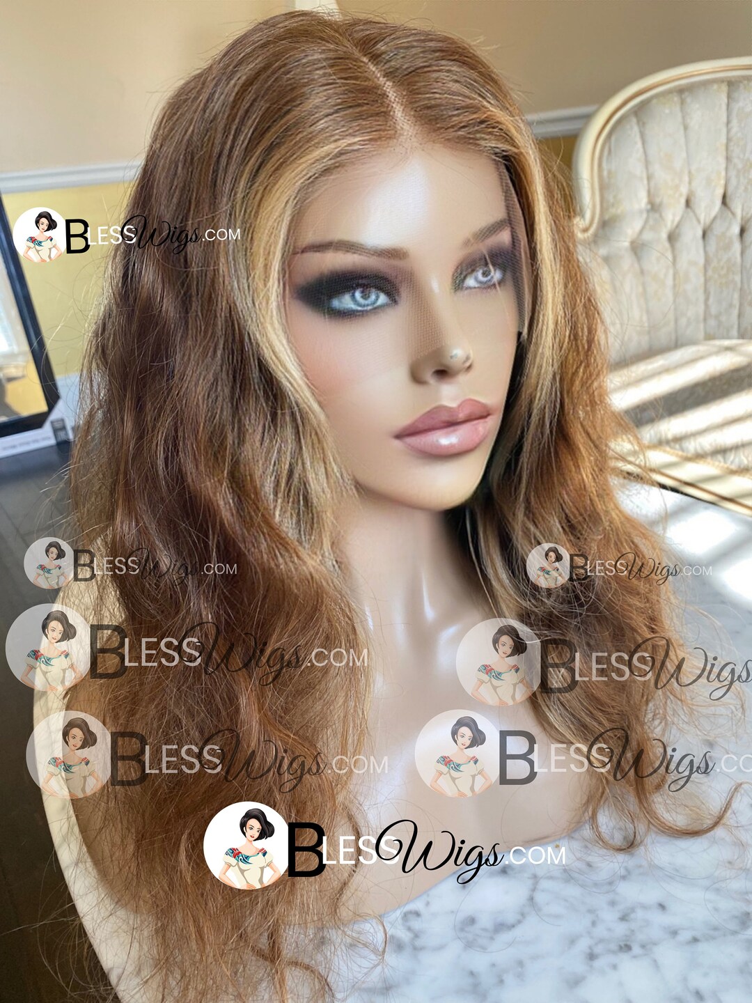 Healthy 100 Human HAIR. Cuticle Intact and Align/light Honey Blonde