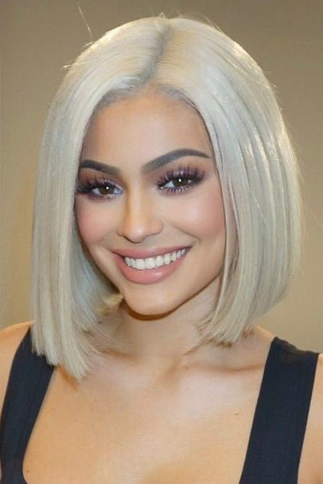 Blesswig/natural Straight Platinum Blonde Lace Front Wig. Human Hair ...