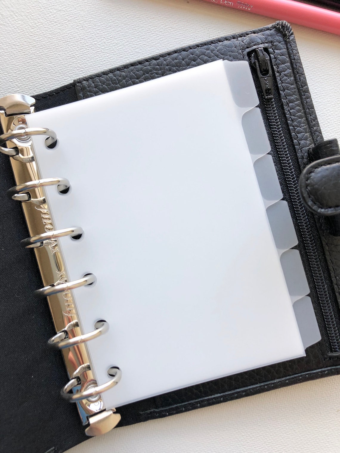 A6 Planner Dividers 6 Side Tabs Clear Frosted Plastic Etsy