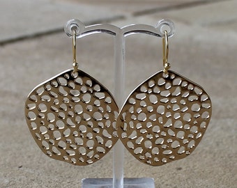 Gorgeous Gold Organic Shaped Statement Cutout Earrings