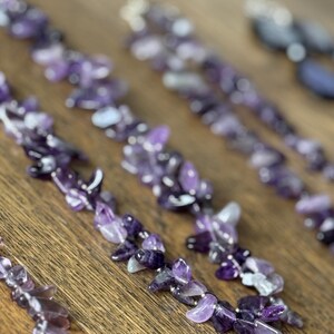 Handmade Purple Beaded Necklace | Natural Faceted Statement Gemstone Necklace | Amethyst, Agate & more | mid-length necklace