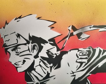 Naruto spray painting A3