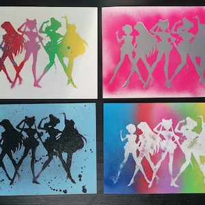 Sailor Moon Spray Painting A4
