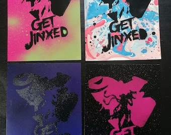 League of Legends Arcane Jinx Spray Painting A4