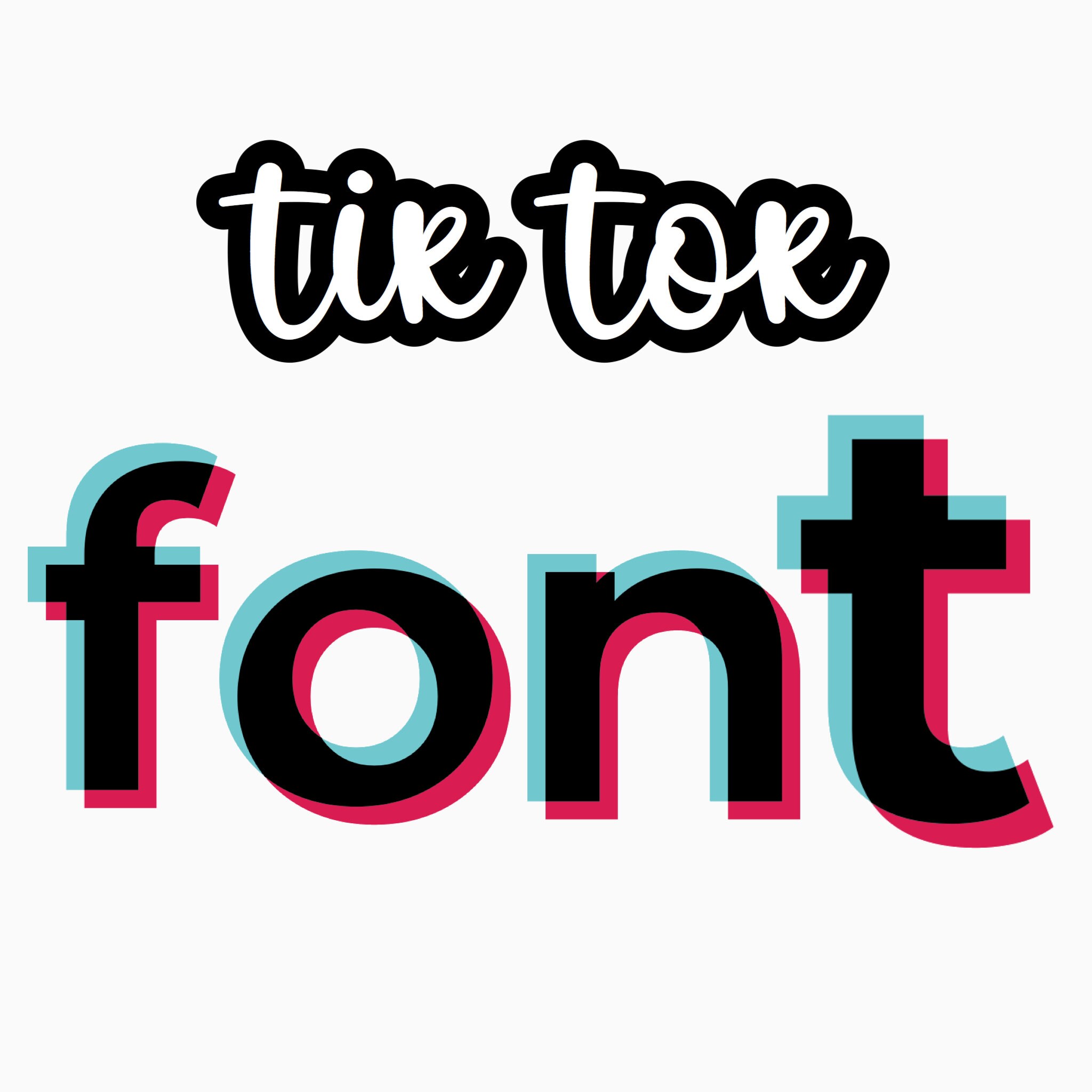 TikTok Font and Numerals for SVG PNG TikTok SVG Etsy