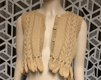 gilet au crochet Boho vintage