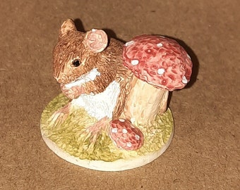 Mouse & Mushrooms Vintage Peter Fagan Adorables Miniature from Scotland