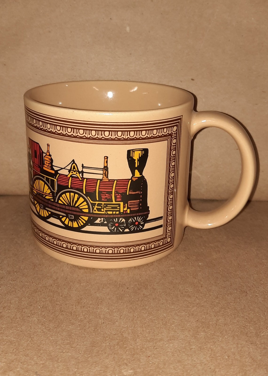 Vintage Train Coffee Mug Ralph Lauren Chaps Japan Etsy