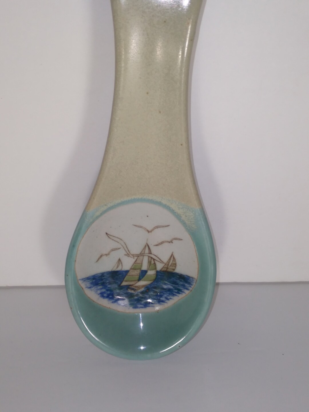 Vintage Otagiri Spoon Rest Sailboat Seagulls Nautical Japan Etsy