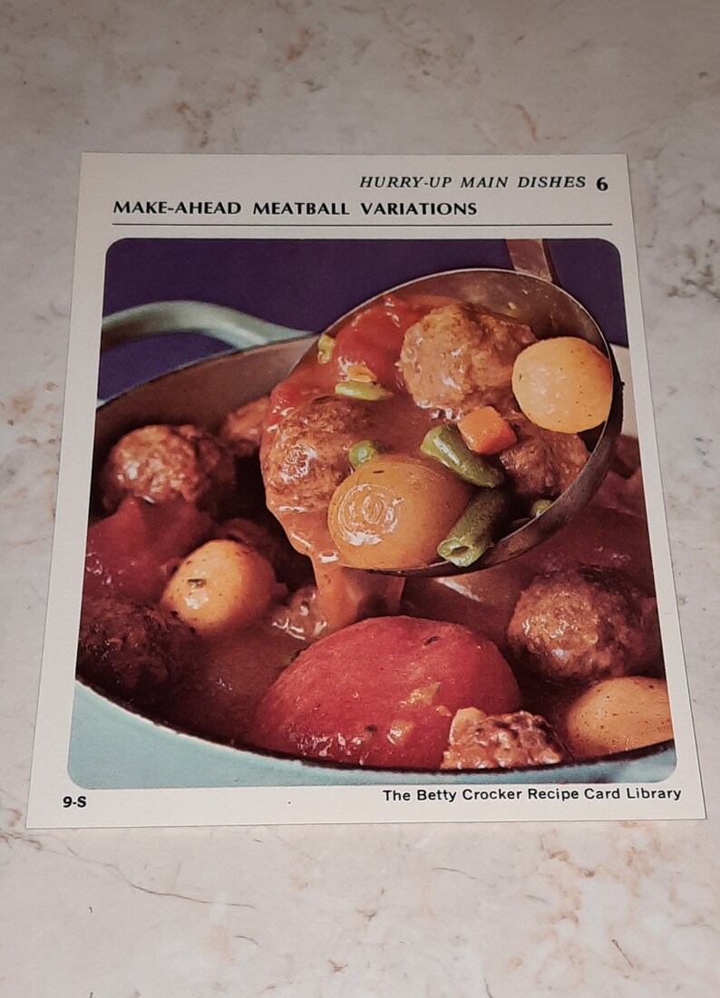 The Betty Crocker Recipe Card Library Replacement Cards Hurry Etsy
