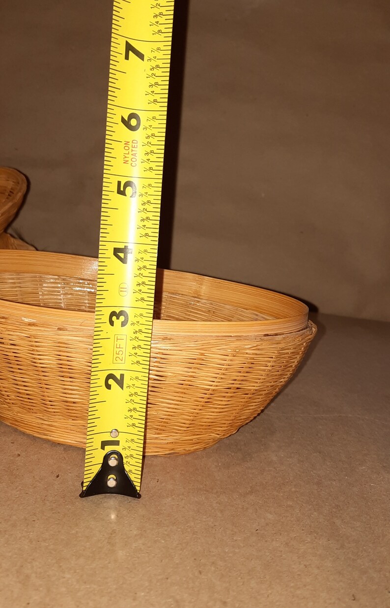 Vintage Rabbit Basket With Lid Kiangsi Handicrafts Etsy