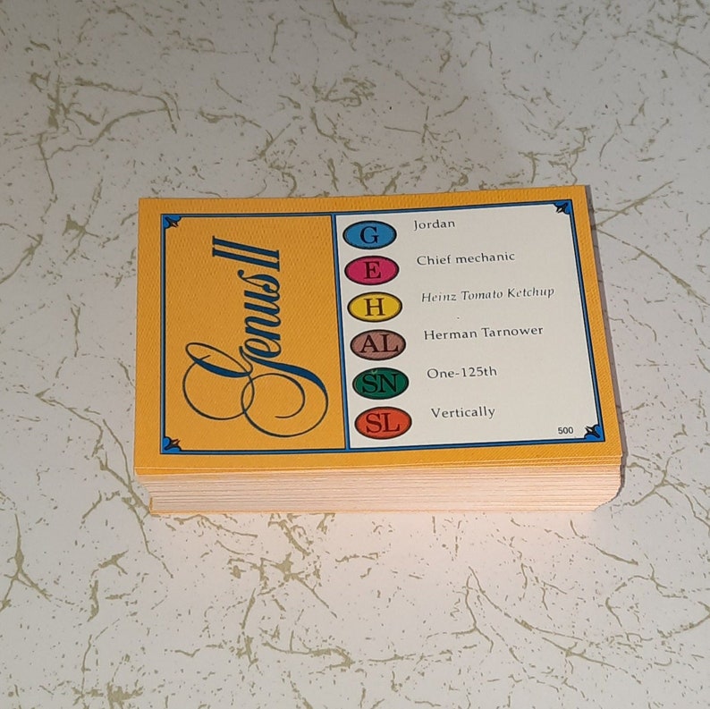 Trivial Pursuit Genus II Edition Game Replacement Piece CARDS Etsy