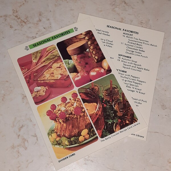 1971 Betty Crocker Recipe Card Library Etsy