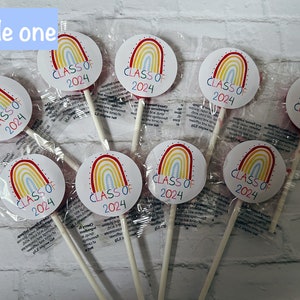 Bulk Class of 2024 lollipops. End of school treat. Teacher gift. School leavers gift. Teaching Assistant. End of term lolly. Pupil gift image 3