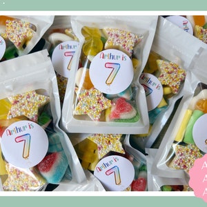 Personalised Birthday balloon sweets Party bag sweets Any age 1st 3rd 5th 18th 21st 30th 40th 50th 80th birthday candy cart treats