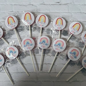 Bulk Class of 2024 lollipops. End of school treat. Teacher gift. School leavers gift. Teaching Assistant. End of term lolly. Pupil gift image 2