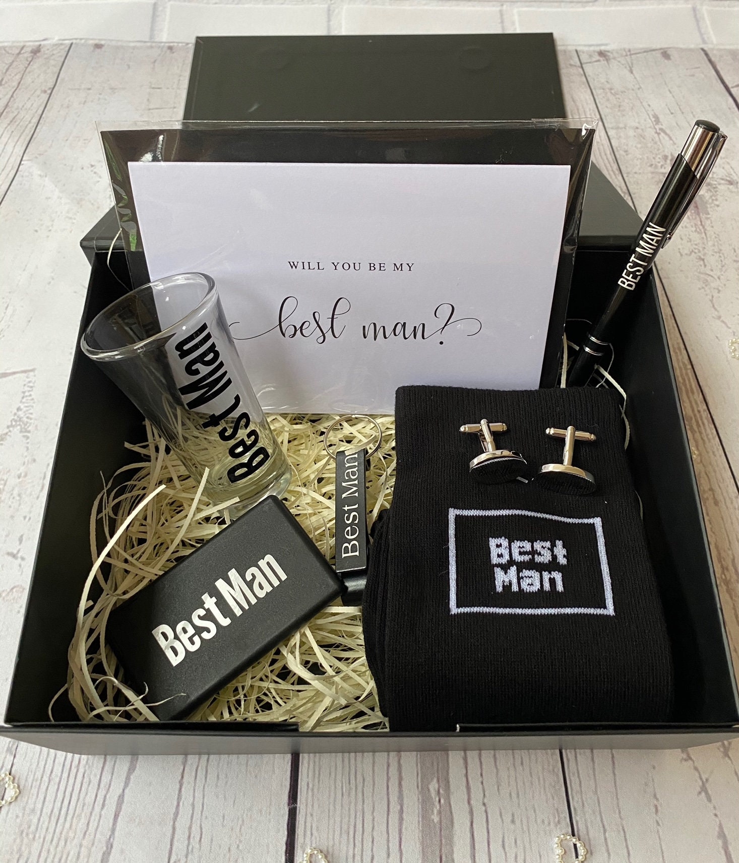 Personalised Best Man Gift Box Filled Thank You Best Man Box Etsy