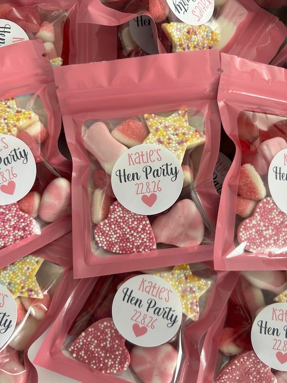 Personalised Hen Party Sweet Bags, Bride Tribe Favours and Candy Pouch Treats