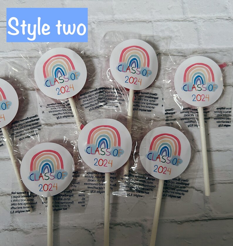 Bulk Class of 2024 lollipops. End of school treat. Teacher gift. School leavers gift. Teaching Assistant. End of term lolly. Pupil gift image 4