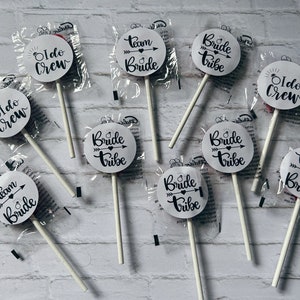 Bulk Hen party lollipops favours Bride Tribe I do crew Team Bride Hen do favour Hen do lollies Party bag filler Hen party favour