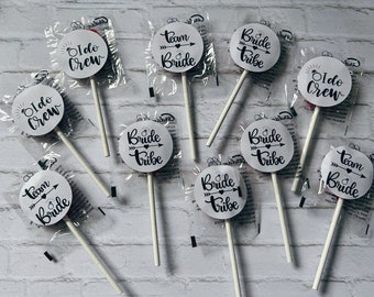 Hen Party Lollipops: Bride Tribe, I Do Crew Favors Vegan, Vegetarian and gluten free