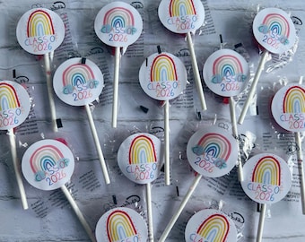 Class of 2026 Lollipops: End of School Treat, Vegan Gift Teacher gift for pupils Gluten free
