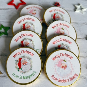 Bulk Personalised Christmas Chocolate Coins for Schools, Corporate and Business Promotions