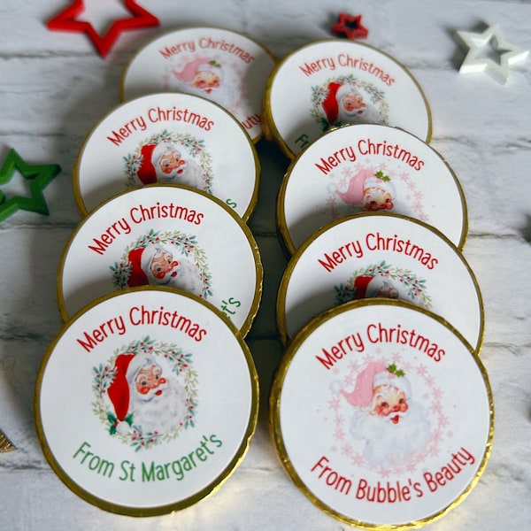 Bulk Personalised Christmas Chocolate Coins for Schools, Corporate and Business Promotions
