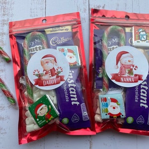 Personalised Christmas hot chocolate Christmas eve box filler Christmas Chocolate Christmas eve gift Christmas stocking filler