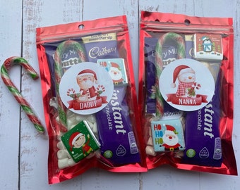 Personalised Christmas hot chocolate Christmas eve box filler Christmas Chocolate Christmas eve gift Christmas stocking filler Teacher gift