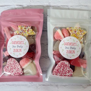 Personalised hen party sweets candy pouches hen party favours Treat bags hen party bag fillers chocolate party buffet