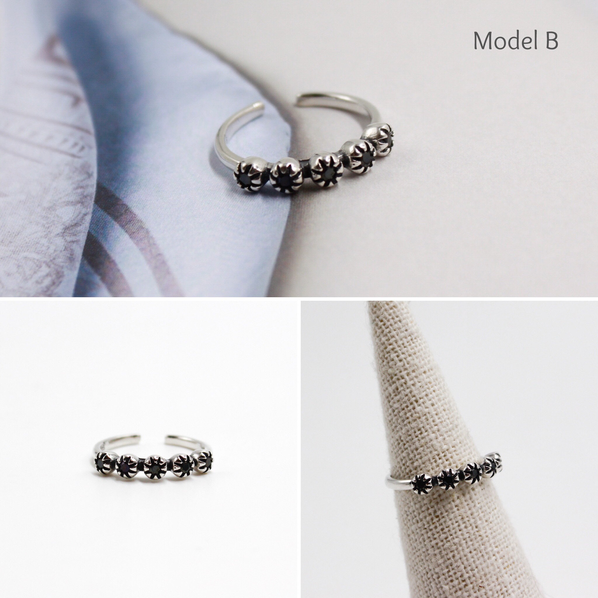 Daily Wear Silver Ring Sterling 925 6 Models to Choice Etsy