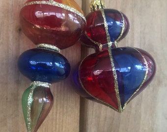 Blown glass ornaments