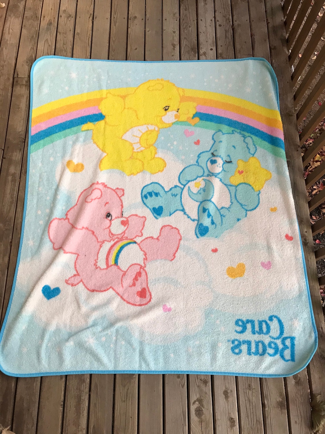 Care Bears fleece blanket Etsy