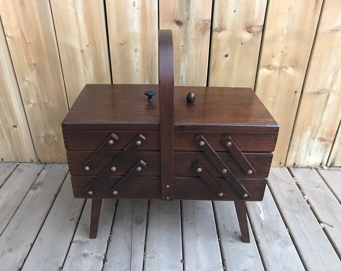 Antique Wooden Sewing Etsy