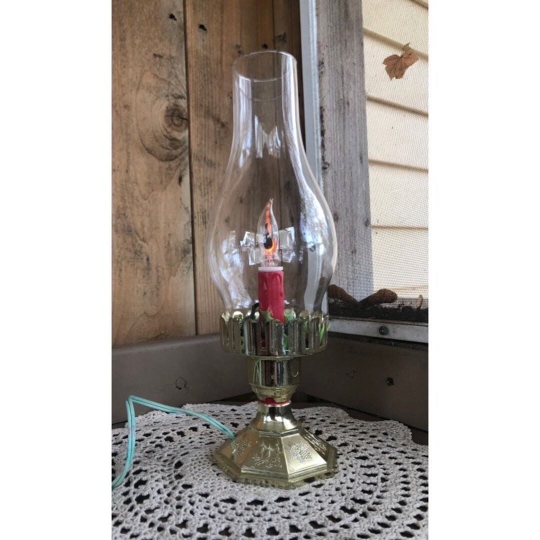 Vintage Christmas Lantern Light Lamp Etsy