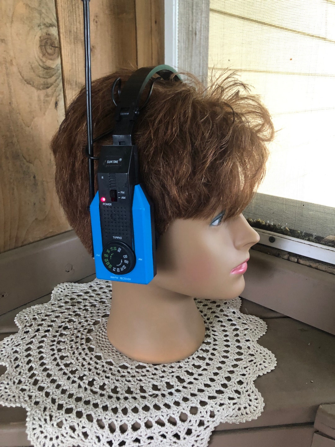 Vintage Suntone AM FM Headphone Radio - Etsy
