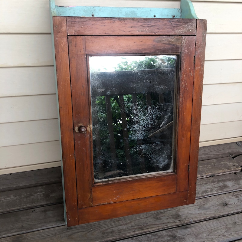 Rustic Medicine Cabinet With Mirror - Etsy